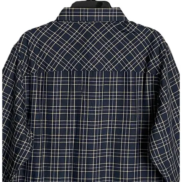 Travis Mathew Men's Small Cloud Collection Flannel Plaid Shirt Black NEW